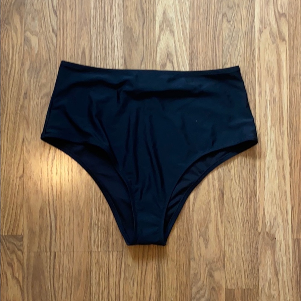 NWT Black Aerie High Waisted Swim Bottoms